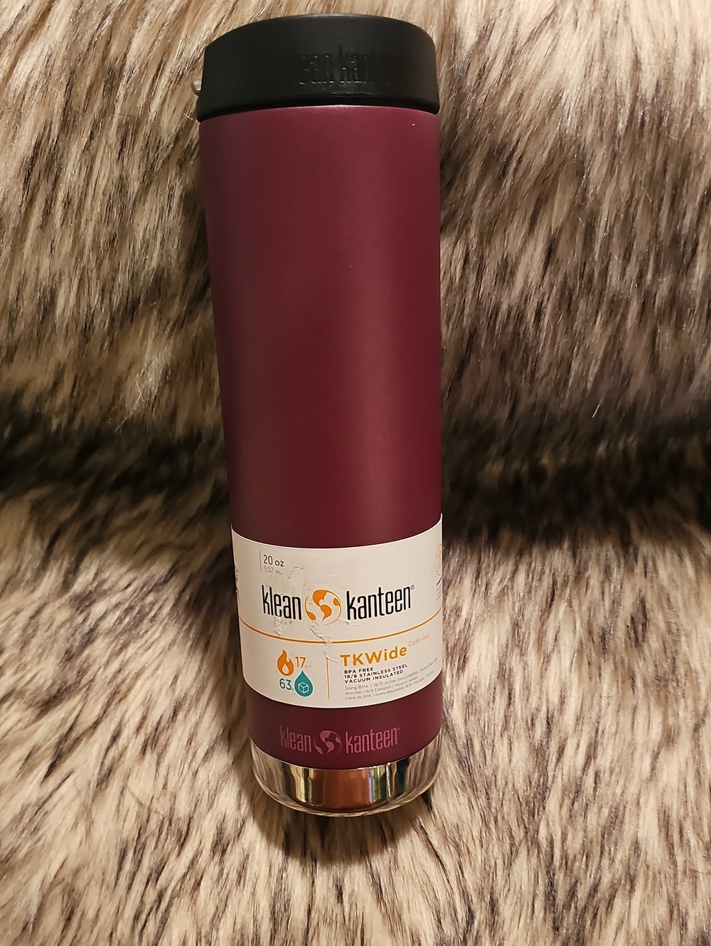 Klean Kanteen TKWide 20oz Insulated Bottle — Deep Berry